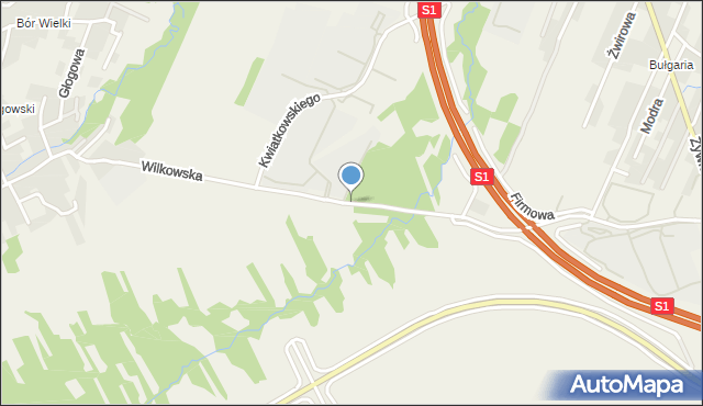 Rybarzowice, Wilkowska, mapa Rybarzowice