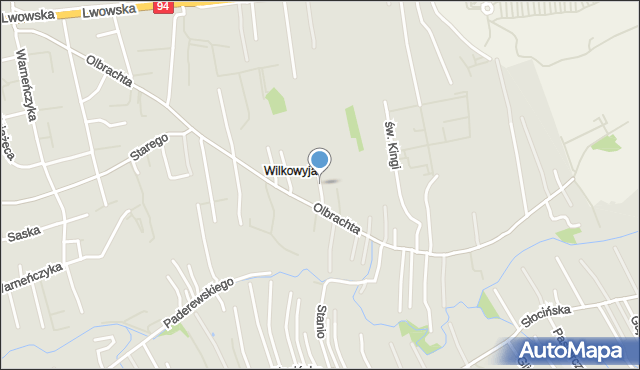 Rzeszów, Wilkowyjska, mapa Rzeszów