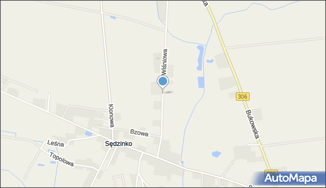 Sędzinko, Wiśniowa, mapa Sędzinko