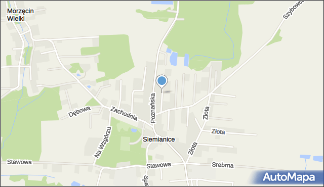 Siemianice gmina Oborniki Śląskie, Wichrowe Wzgórze, mapa Siemianice gmina Oborniki Śląskie