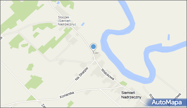 Siemień Nadrzeczny, Widokowa, mapa Siemień Nadrzeczny