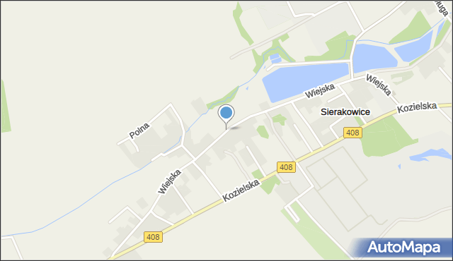 Sierakowice gmina Sośnicowice, Wiejska, mapa Sierakowice gmina Sośnicowice