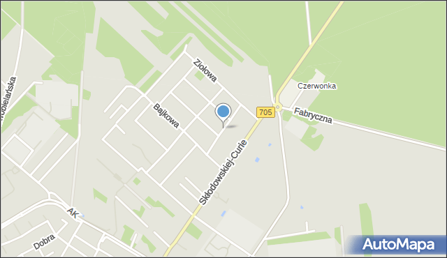 Skierniewice, Wiklinowa, mapa Skierniewic