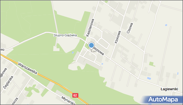 Słupno powiat płocki, Wierzbowa, mapa Słupno powiat płocki