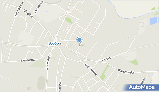 Sobótka powiat wrocławski, Winogronowa, mapa Sobótka powiat wrocławski