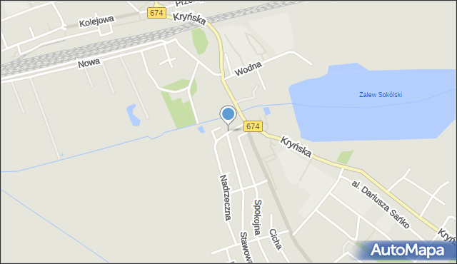 Sokółka, Wierzbowa, mapa Sokółka