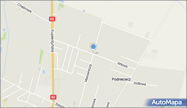 Sokołów Podlaski, Witosa Wincentego, mapa Sokołów Podlaski
