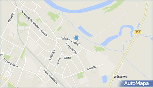 Śrem, Wiosny Ludów, mapa Śrem