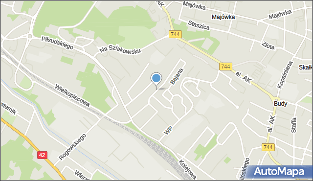 Starachowice, Wigury Stanisława, inż. pil., mapa Starachowic