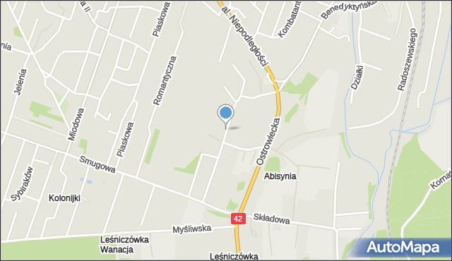 Starachowice, Wiosenna, mapa Starachowic