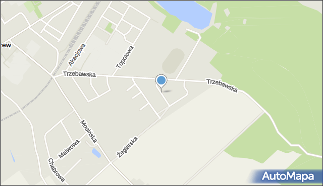 Stęszew, Wioślarska, mapa Stęszew