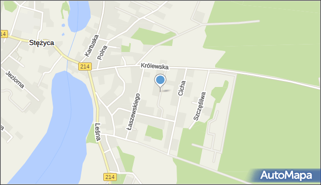 Stężyca powiat kartuski, Widokowa, mapa Stężyca powiat kartuski