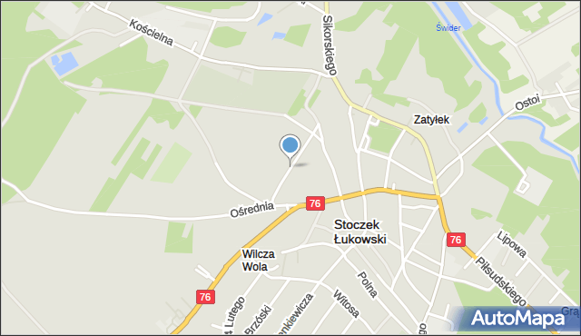 Stoczek Łukowski, Wilcza Wola, mapa Stoczek Łukowski