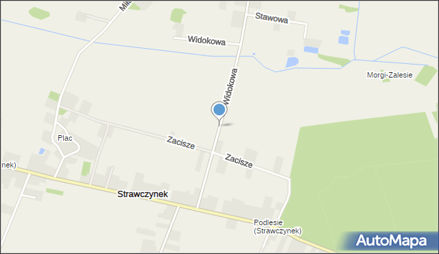 Strawczynek, Widokowa, mapa Strawczynek