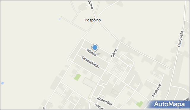 Strzałkowo powiat słupecki, Witosa Wincentego, mapa Strzałkowo powiat słupecki