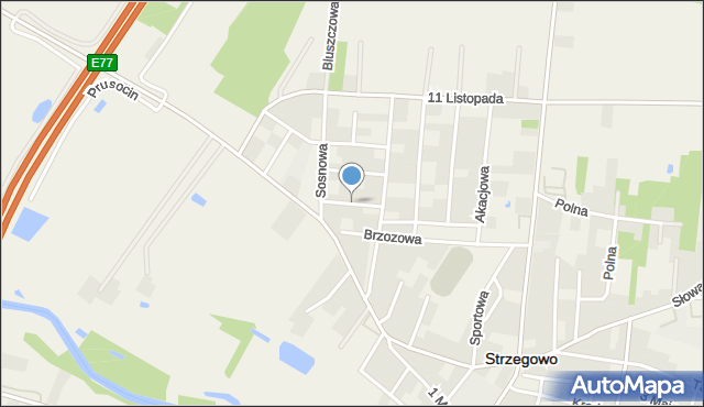 Strzegowo powiat mławski, Wierzbowa, mapa Strzegowo powiat mławski