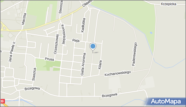 Strzelin, Wieniawskiego Henryka, mapa Strzelin