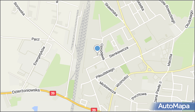 Strzelin, Wiśniowa, mapa Strzelin