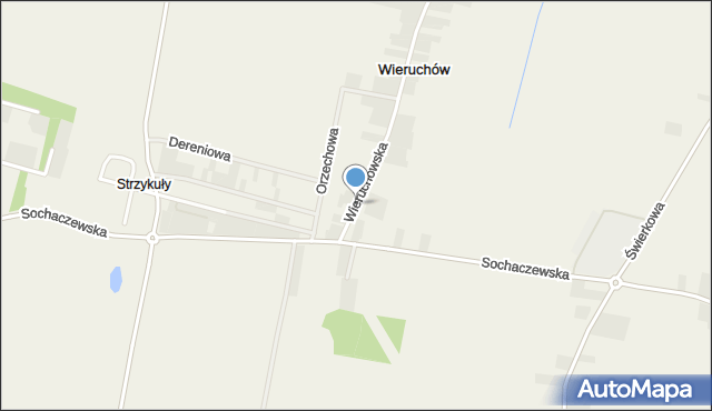 Strzykuły, Wieruchowska, mapa Strzykuły