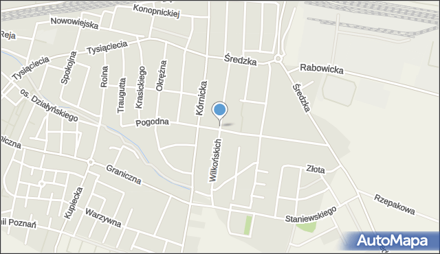 Swarzędz, Wilkońskich Pauliny i Augusta, mapa Swarzędz