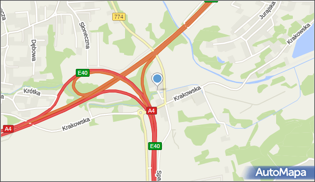 Szczyglice gmina Zabierzów, Wierzbowa, mapa Szczyglice gmina Zabierzów