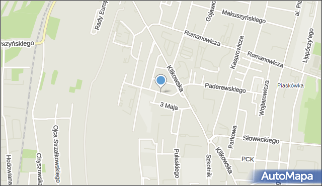 Tarnów, Wieniawskiego Henryka, mapa Tarnów