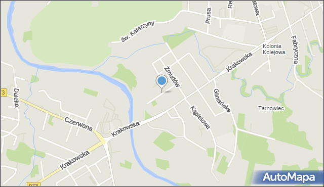 Tarnów, Wiosenna, mapa Tarnów