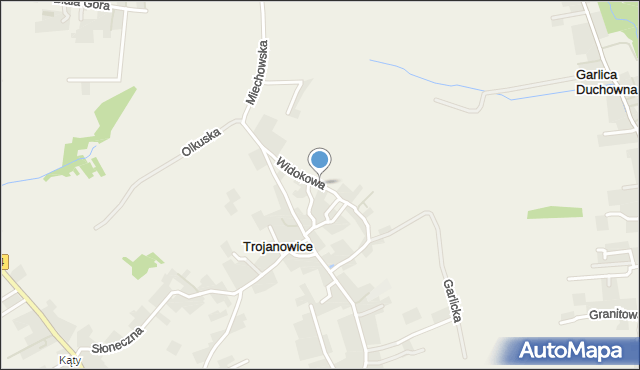 Trojanowice gmina Zielonki, Widokowa, mapa Trojanowice gmina Zielonki