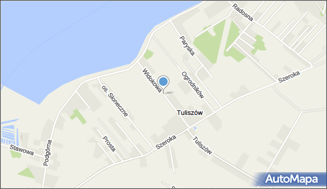 Tuliszów, Widokowa, mapa Tuliszów