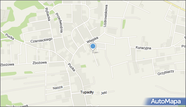 Tupadły gmina Władysławowo, Widokowa, mapa Tupadły gmina Władysławowo