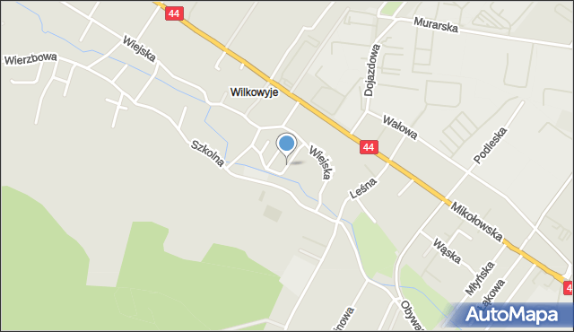 Tychy, Wilkowyjska, mapa Tychów