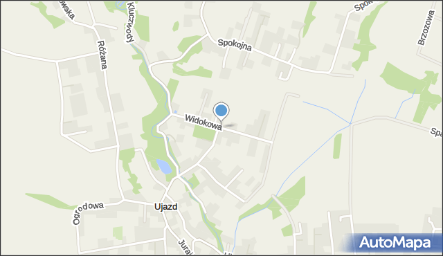 Ujazd gmina Zabierzów, Widokowa, mapa Ujazd gmina Zabierzów