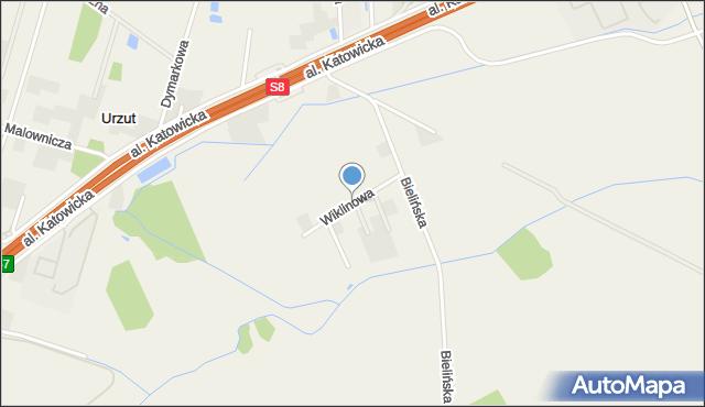 Urzut, Wiklinowa, mapa Urzut