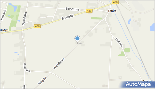 Utrata gmina Nowe Miasto nad Wartą, Wierzbowa, mapa Utrata gmina Nowe Miasto nad Wartą
