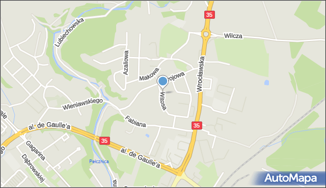 Wałbrzych, Witosa Wincentego, mapa Wałbrzycha