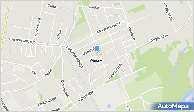 Warka, Willowa, mapa Warka