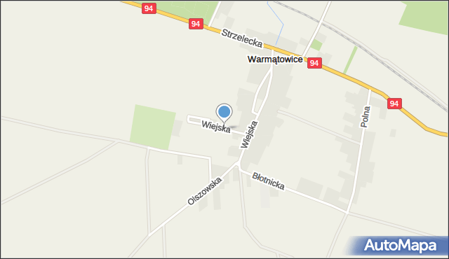 Warmątowice, Wiejska, mapa Warmątowice