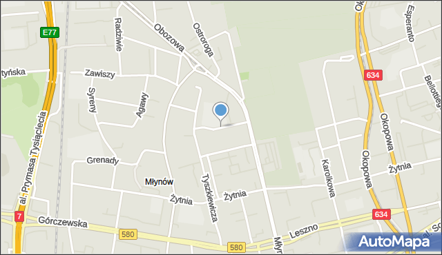 Warszawa, Wierzynka Mikołaja, mapa Warszawy