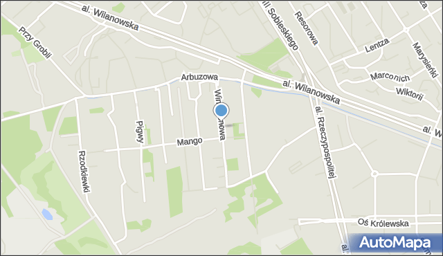 Warszawa, Winogronowa, mapa Warszawy