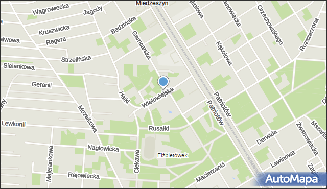 Warszawa, Wielowiejska, mapa Warszawy