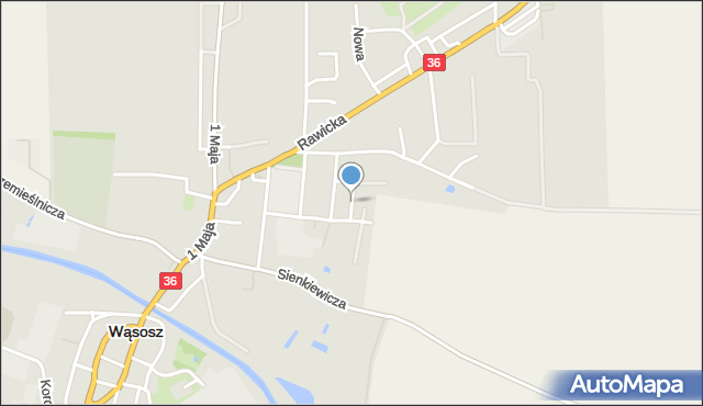 Wąsosz powiat górowski, Wierzbowa, mapa Wąsosz powiat górowski