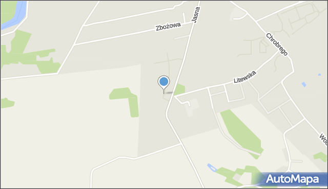 Węgorzewo, Wiosenna, mapa Węgorzewo
