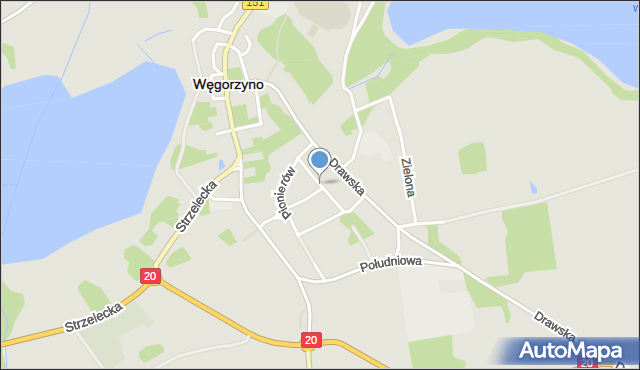 Węgorzyno, Witosa Wincentego, mapa Węgorzyno