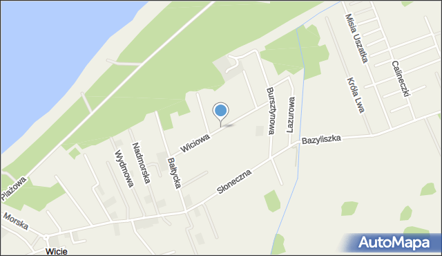 Wicie gmina Darłowo, Wiciowa, mapa Wicie gmina Darłowo