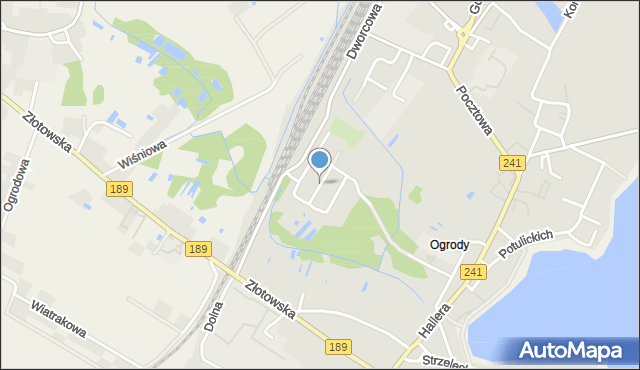 Więcbork, Wierzbowa, mapa Więcbork