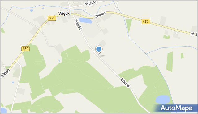 Więcki gmina Budry, Więcki, mapa Więcki gmina Budry