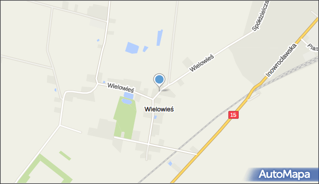 Wielowieś gmina Gniewkowo, Wielowieś, mapa Wielowieś gmina Gniewkowo