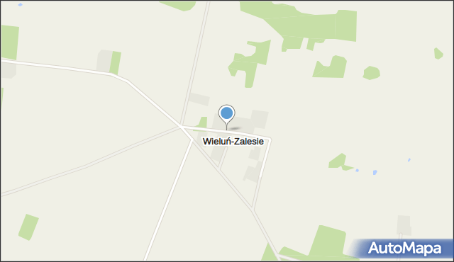 Wieluń-Zalesie, Wieluń-Zalesie, mapa Wieluń-Zalesie