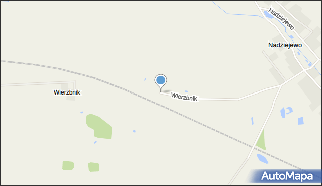 Wierzbnik gmina Czarne, Wierzbnik, mapa Wierzbnik gmina Czarne