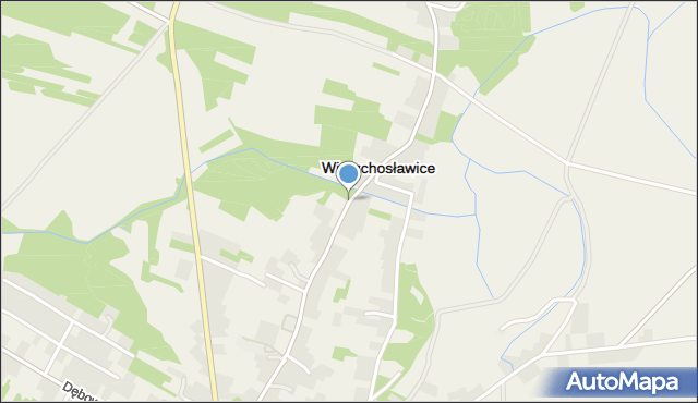 Wierzchosławice powiat tarnowski, Wierzchosławice, mapa Wierzchosławice powiat tarnowski